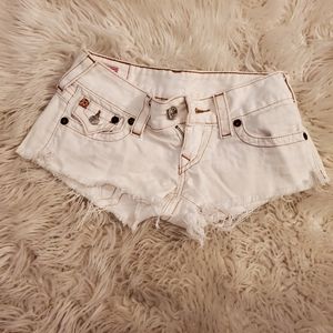 True Religion white denim shorts. Like- new condit